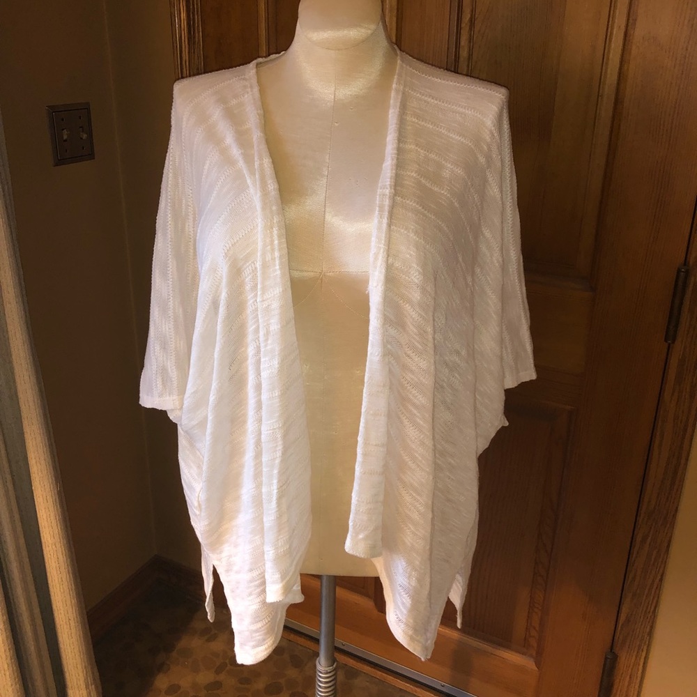 Ivory Cardigan with lace back detail